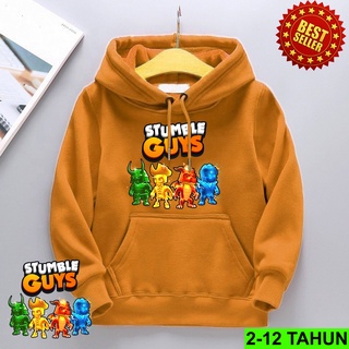 เสื้อกันหนาว มีฮู้ด ลายเกม STUMBLE GUYS สําหรับเด็กผู้ชาย ผู้หญิง อายุ 2 3 4 5 6 7 8 9 10 11 12 ปี