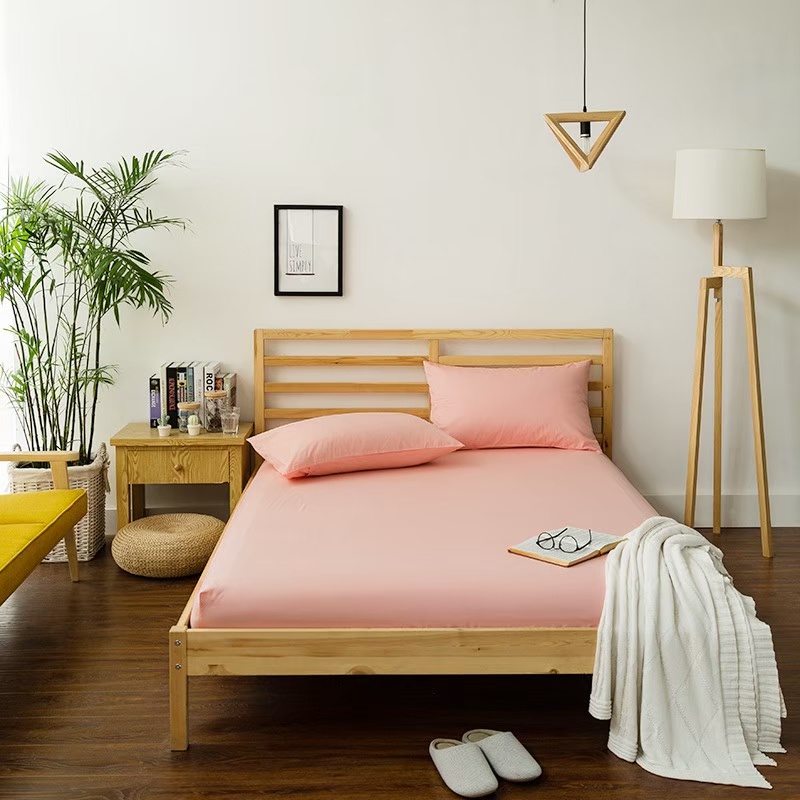 ผ้าปูที่นอน สีพื้น Fitted sheet 3.5 / 5 / 6 ft. รัดมุม 360 องศา ที่นอนหนาไม่เกิน 10 นิ้ว