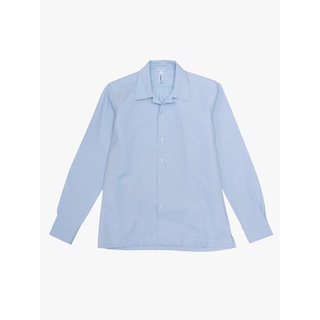 [JBB*] HAVANA SHIRT IN LIGHT BLUE COTTON DOBBY LONG SLEEVED เจบีบี ฮาวาน่าเชิ้ต แขนยาว เสื้อฮาวาย ผ้าคอตตอน สีฟ้าอ่อน