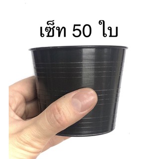 กระถางแคคตัส กระถางกระบองเพชร กระถางต้นไม้ ปากกว้าง 3 นิ้ว เซ็ท 50 ใบ