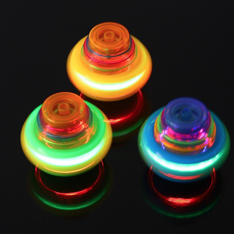 ลูกข่างหมุนได้ ไฟและดนตรี ของเล่น  ลูกข่างหมุนสีสัน ของเล่นเรืองแสง  UFO Music Gyro ลูกข่างของเล่นเด็กเล็ก เสริมพัฒนาการ - รูปที่ 2