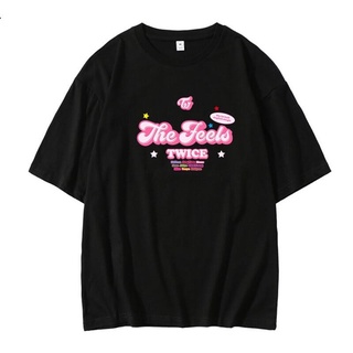 เสื้อยืดผ้าฝ้ายCamiseta Con Estampado De Kpop Twice Album,Camisa 2022แบรนด์คุณภาพสูง T เสื้อลำลองแขนสั้น O-Neck แฟชั่นพิ