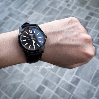 Casio Date Sport Black Leather เข็มทอง ของแท้ รับประกันศูนย์