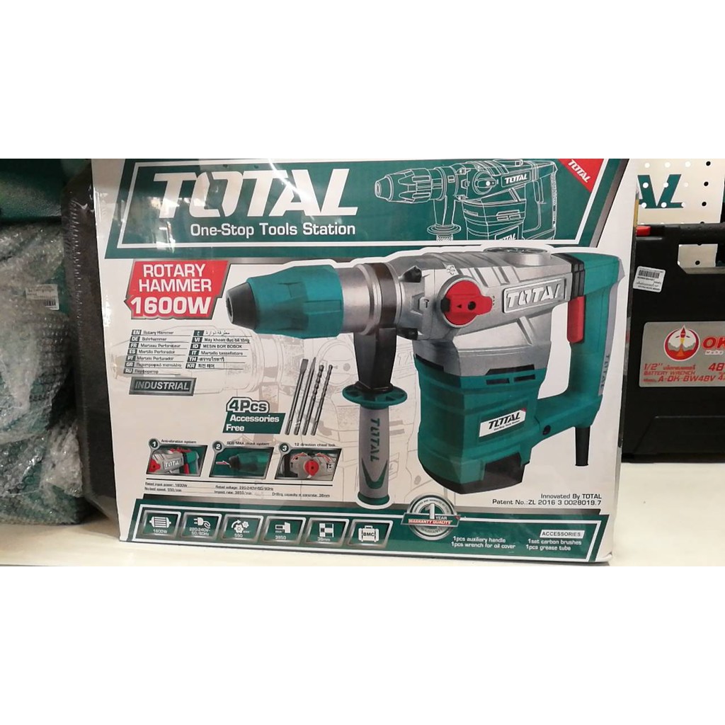 สว่านโรตารี่ 38มิล สว่านโรตารี่ 3ระบบ TOTAL TH-116386