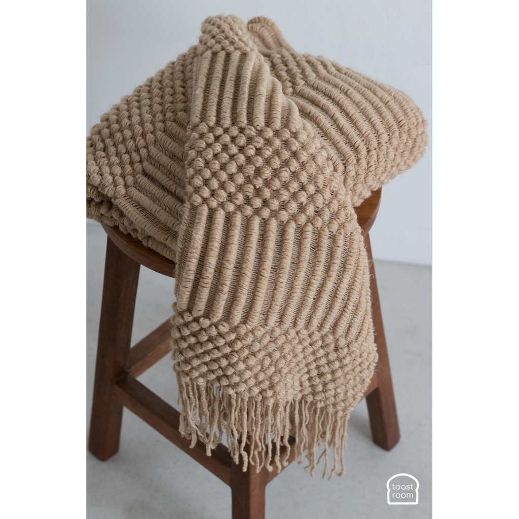 🦔 sofa blanket ผ้าคลุมเตียง คลุมโซฟา ไหมพรมถักเบาๆพริ้วๆ ใช้เป็น office nap สวยๆก็ยังได้ 🦔