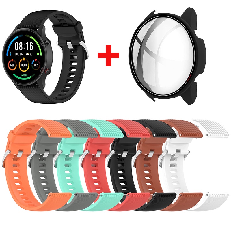 2 In 1 เคสกระจกนิรภัยกันรอยสําหรับ Xiaomi Mi Watch Miwatch ราคา ถูกที่สุด ดีลบีเคเค รูปภาพหลัก