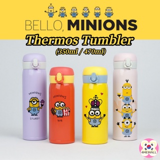 MINIONS Stainless Thermos Tumbler 1P 350ml / 470ml , water bottle, cup, portable tumbler, portable water bottle, one of 4 types, thermos bottle, cold bottle, Stainless