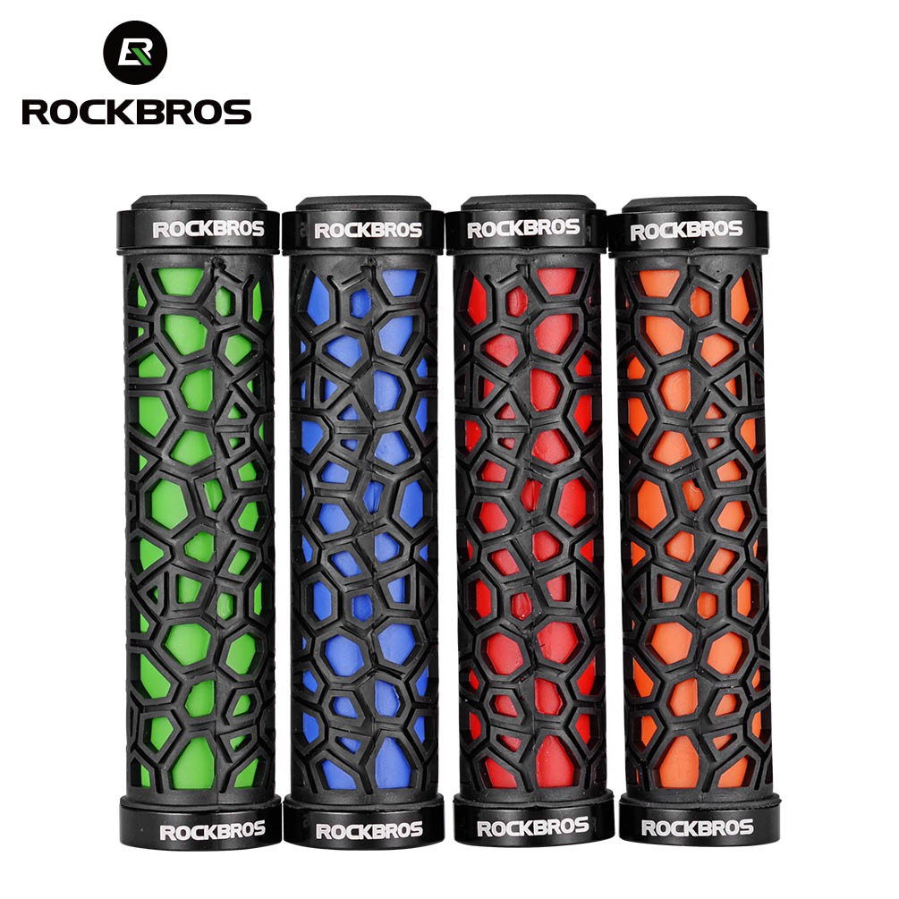 ROCKBROS แฮนด์มือจับยาง กันลื่น น้ําหนักเบา สําหรับรถจักรยาน MTB
