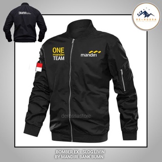 เสื้อแจ็กเก็ตบอมเบอร์ ลายโลโก้แมนดิริ ONE MANDIRI TEAM สําหรับผู้ชาย และผู้หญิง