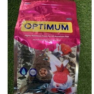 อาหารปลาสวยงาม OPTIMUM 1000g เม็ดใหญ่ สูตรเร่งโต เร่งวุ้น เร่งสี