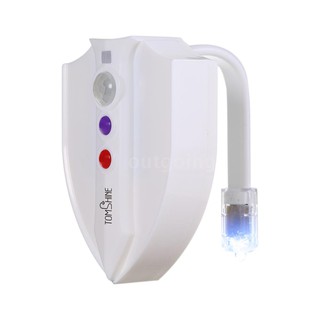 Tomshine RGB 8 Colors 2 Modes LED IP65 Flexible Toilet Seat Night Lamp Photosensitive Sensor Motion Activated UV Germici