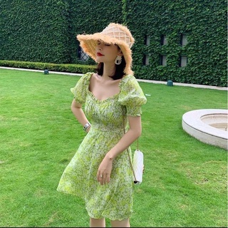 💚🍏☘️Green Blossom Dress☘️🍏💚ป้าย ypy