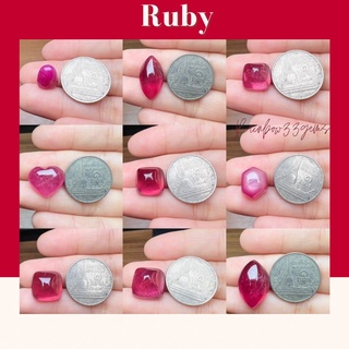 RBB019 Ruby พลอยทับทิม  พลอยทับทิมเผาใหม่ พลอยแท้ พลอยธรรมชาติ