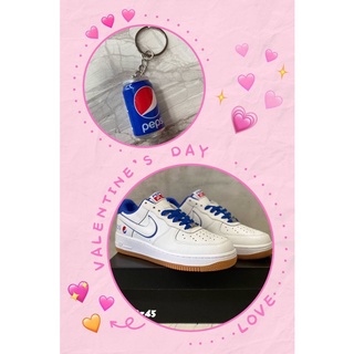 💎รองเท้าผ้าใบ N  Air Forc 1 Low Pepsi whiteRoyal Blue university red!! รองเท้าผ้าใบ