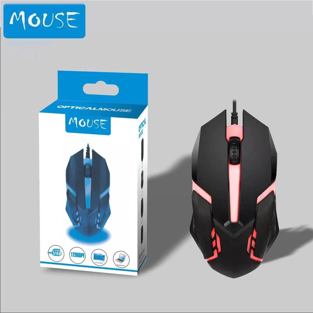 เมาส์มีสาย USB เมาส์เกมมิ่ง เมาส์โน๊ตบุ๊ค มีไฟ RGB thumbnail 3