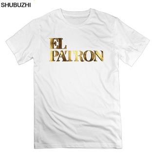 เสื้อยืดผ้าฝ้ายเสื้อยืดแขนสั้น พิมพ์ลาย Pablo Escobar El Patron สีทอง แฟชั่นฤดูร้อน สําหรับผู้ชายL XL  XXL 3XL