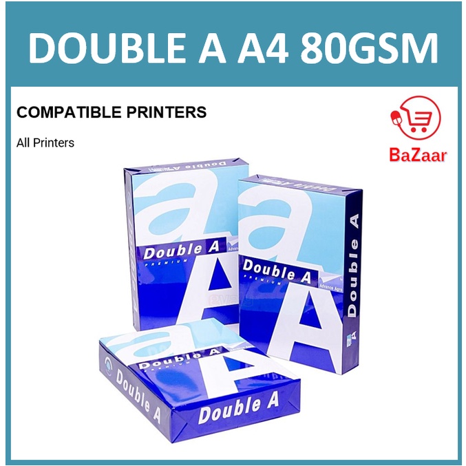 [PAPERS] Double A DoubleA A4 80gsm Paper Bond Paper (1 รีมเท่านั้น)