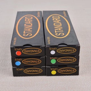 ดินสอเขียนผ้า ดินสอขีดผ้า standard กล่องดำ(6สี)(ราคาต่อแท่ง)