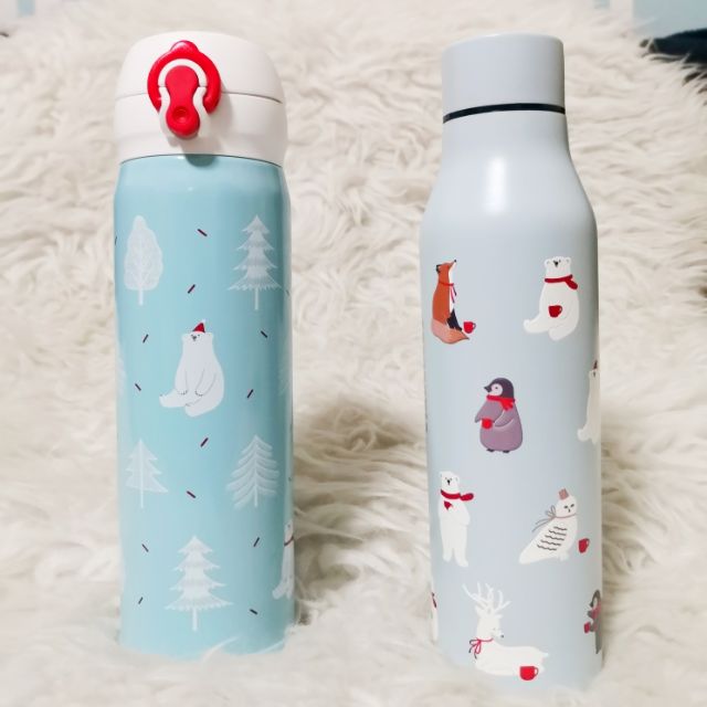ขวดน้ำเก็บอุณหภูมิร้อนและเย็น Stainless Polar Bear  2019 Starbucks Thailand + Thermos X'Mas