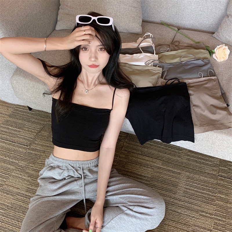 สินค้าพร้อมส่งจากไทย Angle Bra (N615) เสื้อครอป สีเอิร์ธโทนสวย ผ้านุ่มใส่สบายมีฟองน้ำ