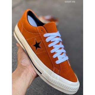 CONVERSE ONE STAR OX รองเท้าผ้าใบคอนเวิร์ส หนังกลับ Unisex Size:37eu-45eu