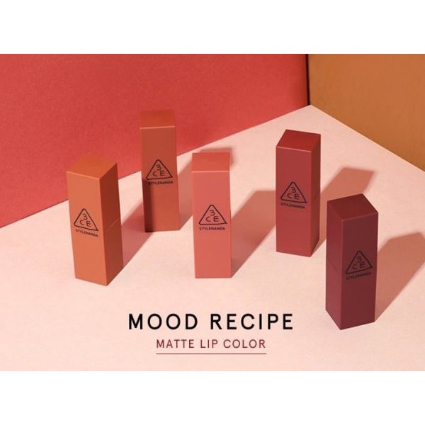 3CE MOOD RECIPE MATTE LIP COLOR ลิปเนื้อแมท ใหม่ล่าสุดจาก 3CE (ของแท้)