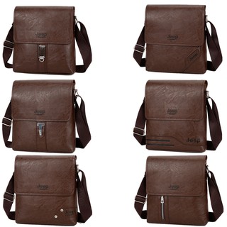 กระเป๋าสะพายไหล่ กระเป๋าเมสเซนเจอร์หนัง สำหรับผู้ชาย Messenger Bag PU Leather