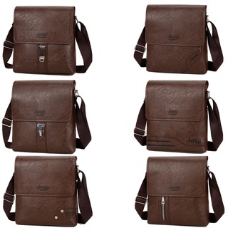 JEEP กระเป๋าสะพายไหล่ กระเป๋าเมสเซนเจอร์หนัง สำหรับผู้ชาย Messenger Bag PU Leather