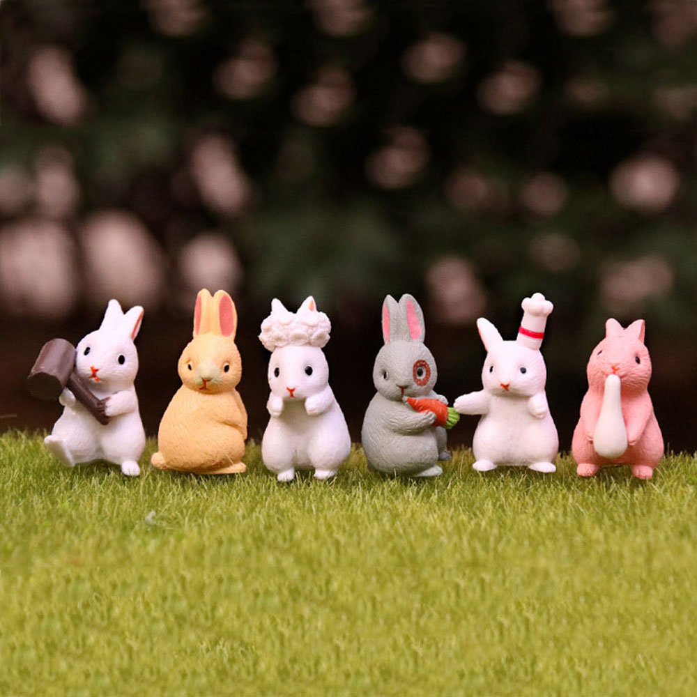 REBUY Cartoon Action Figures Mini Figurine Model Micro Landscape Animal ...