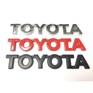 TOYOTA อักษร เงิน ดำ แดง ติดกระบะท้าย  HILUX REVO VIGO CHAMP LOGO STICKER TRD RACING CAR