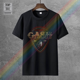 เสื้อยืด ผ้าฝ้าย พิมพ์ลาย Johnny Cash Guitar Pic BOjadk84FGefgd40สามารถปรับแต่งได้