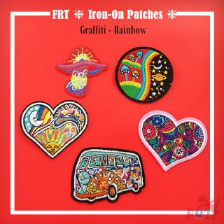 ☸ VSCO - Graffiti Rainbow Patch ☸ 1Pc Diy Sew on Iron on Badges Patches