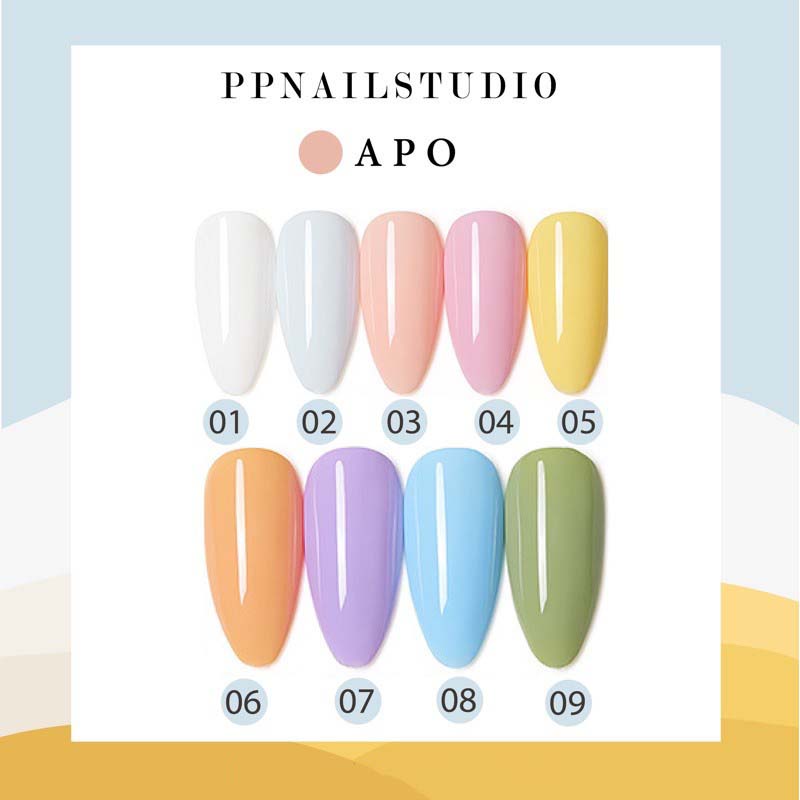 สีทาเล็บเจล As สีพาสเทล สีเจลเอเอส สีเจลพาลเทบ APO สีPastel เล็บเจล