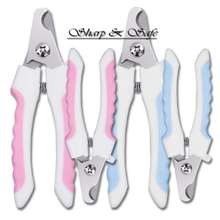 Pet Nail Clipper กรรไกรตัดเล็บสุนัขกรรไกรตัดเล็บหมา Blue/Pink / (Size: S &amp; L)