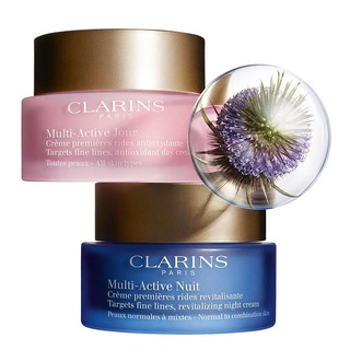 CLARINS Travel Exclusive Multi Active Partners Smooth fine lines Restore radiance 50mlx2 Exp 2024