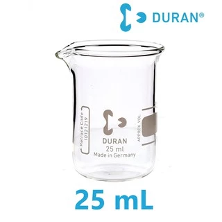 บีกเกอร์แก้ว Duran ทนไฟ ขนาด 25, 50, 100, 150, 250, 400, 600, 800, 1000 mL นำเข้าจากเยอรมัน เกรดห้องปฏิบัติการ