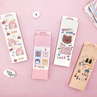 30pcs/box Creative Cartoon Bear Cute Boxed Paper Bookmarks Student Cute Reward Gift Stationery Student Stationery and Office Supplies