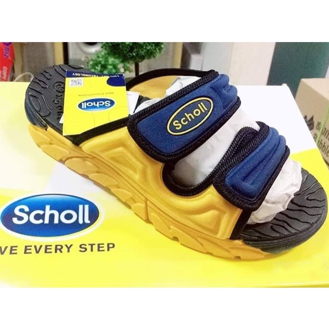 Scholl รองเท้าแตะแบบสวม รุ่น Cyclone สีน้ำเงิน - เหลือง