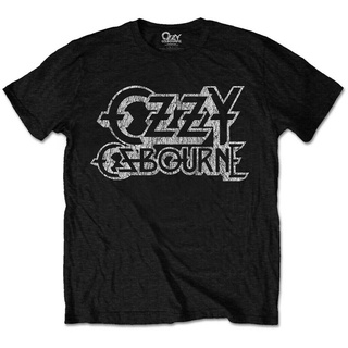 เสื้อยืด ลายโลโก้ Ozzy Osbourne Vintage Logo (สีดํา) แบบใหม่ และเป็นทางการ!