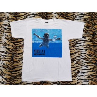 เสื้อวง NIRVANA NEVERMIND เด็กเก็บแบงค์ เสื้อวินเทจ ผ้าฟอกนุ่งพิเศษสีเฟด ป้าย Giant