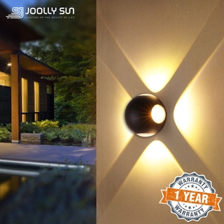 โคมไฟติดผนัง LED กันน้ํา IP65 สไตล์โมเดิร์น สีดํา สีขาว สําหรับตกแต่งสวน ประตู