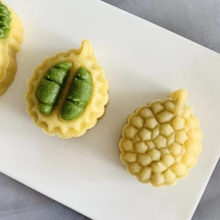 Louting Mooncake แม่พิมพ์ 50g เครื่องตัดคุกกี้ 3D แสตมป์ทุเรียนเค้กถั่วเขียว Mould DIY กดเครื่องมืออบกลางฤดูใบไม้ร่วง Fes