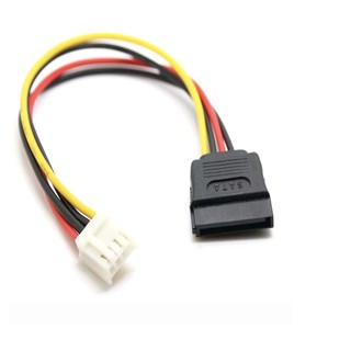 4Pin FDD ฟล็อปปี้หญิง 15Pin อะแดปเตอร์ SATA Converter นำสาย 18AWG สำหรับ ITX PC