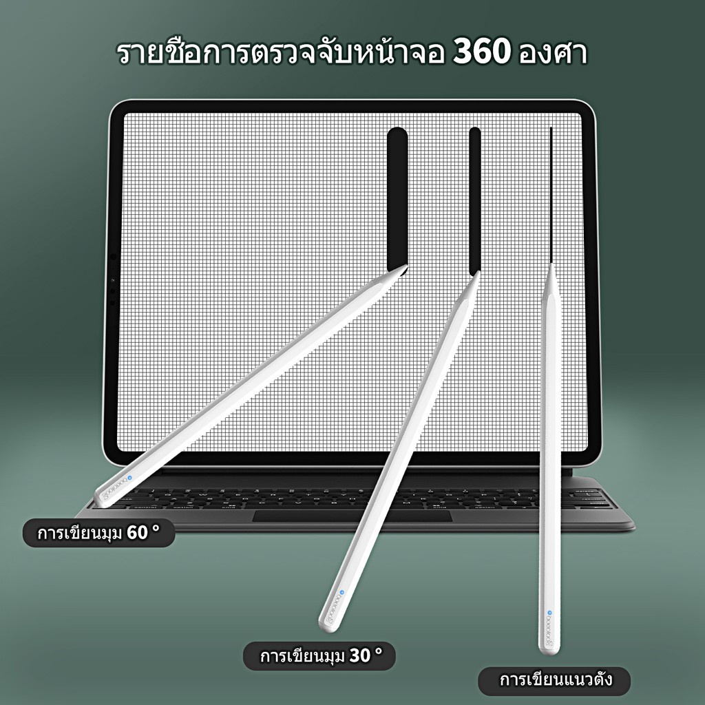 GOOJODOQ 12th ปากกาสไตลัส สัมผัสหน้าจอ สําหรับ iPad Pencil 2 1 Ipad Pro 11 2020 Air 4 2018 2019 7th 8th #8
