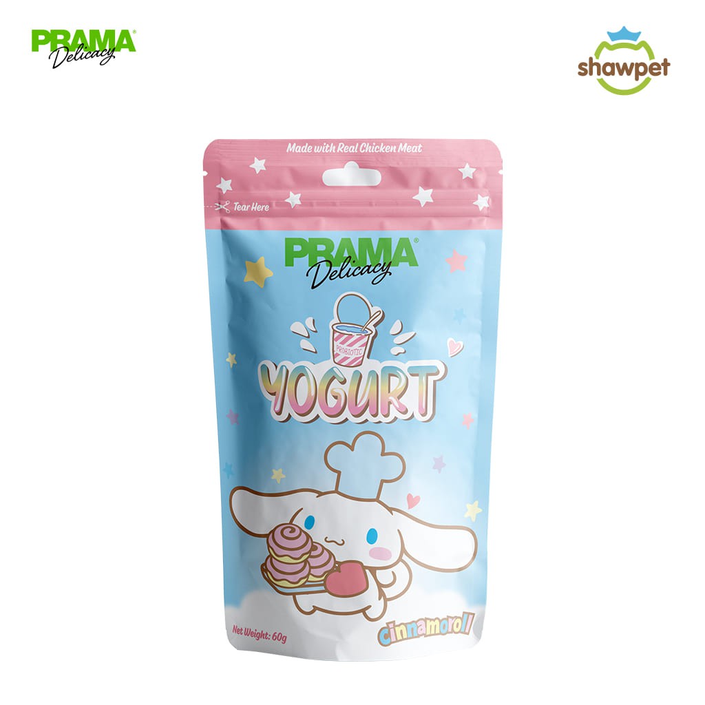 PRAMA Delicacy พราม่า เดลิคาซี่ รสโยเกิร์ต ขนมสุนัข ขนาด 60 กรัม
