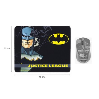 VOX แผ่นรองเมาส์ (Mousepad) Logo BATMAN ลายลิขสิทธิ์แท้ Justice League ขนาด : กว้าง 22 เซนติเมตร x ยาว 18 เซนติเมตร