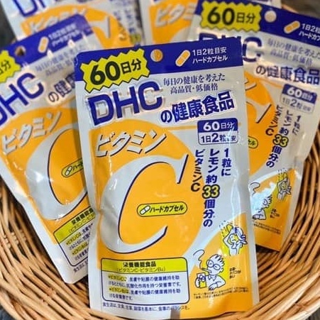 วิตามินซี​ DHC วิตามินจากญี่ปุ้นแท้💯% 1 ซอง 60 เม็ด (60 วัน)  🍊