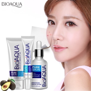 Bioaqua ครีมทําความสะอาดผิวหน้าให้ความชุ่มชื้นสามแพ็คสิวสิวให้ความชุ่มชื้น 3ชิ้น/ชุด