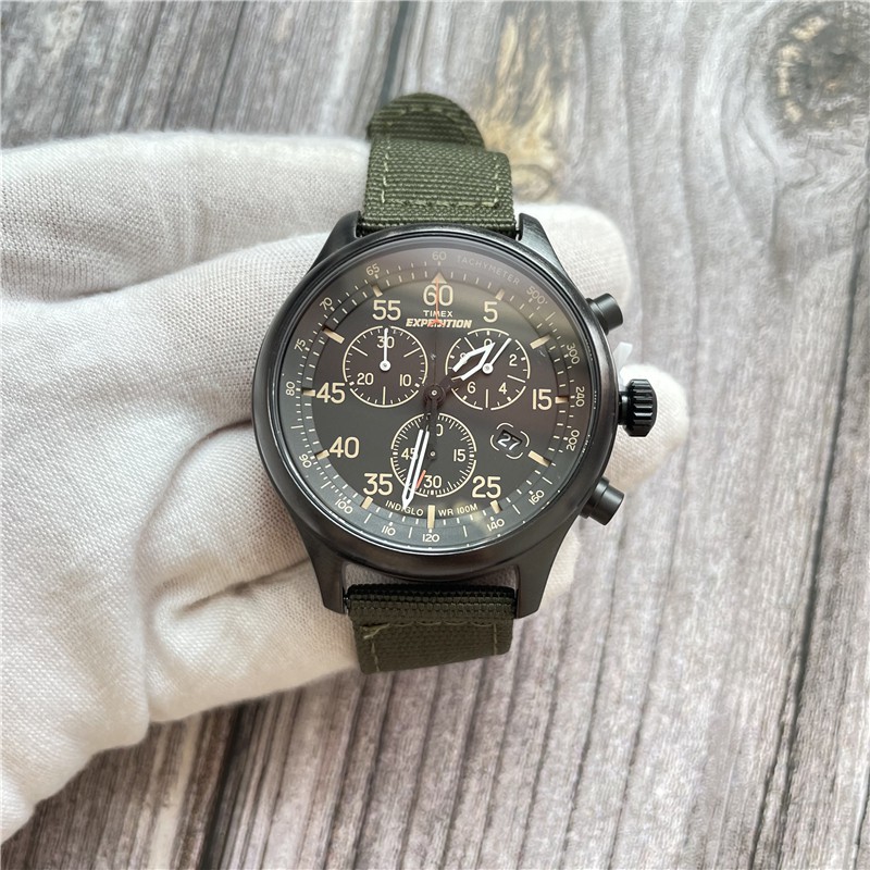 ❇❦☜Spot TIMEX Men s Expedition Series นาฬิกาข้อมือผู้ชายเรืองแสง Three Eyes TW4B10300