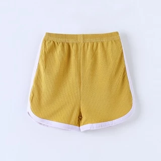 Babyonline(Y400)OF0 (ซื้อ2ชิ้น เพียง 30บาท ส่งด่วน1วัน)กางเกงขาสั้นเด็กเอวสม็อค ผ้าร่อง ใส่สบาย ไม่ร้อน ระบายอากาศ